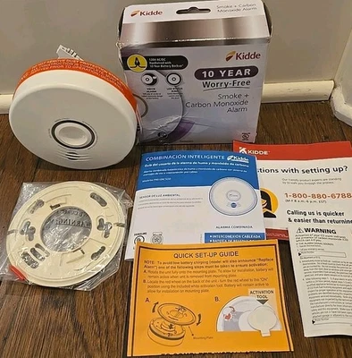 Luz ambiental alarma de voz monóxido de carbono y humo con cable sin preocupaciones para niños de 10 años Foto 1 de 4