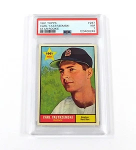 1961 Topps Carl Yastrzemski Star Rookie #287 Red Sox PSA 7 DF036549 - Picture 1 of 6