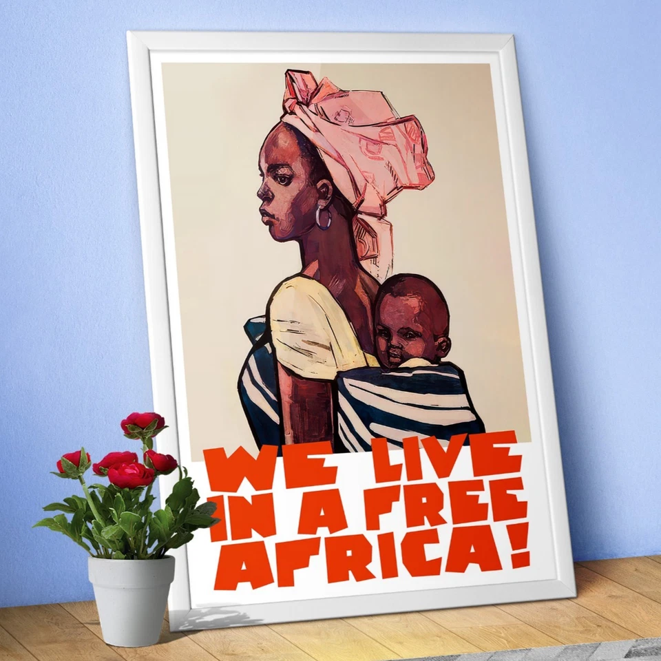 We Live in Free Africa Poster, 1964 Soviet poster — Anti Colonial USSR print - Image 1 of 4