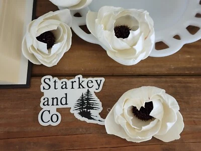 Wood Flowers, Brown Thistle Centered Peonies (Set of 12) - Image 1 of 4