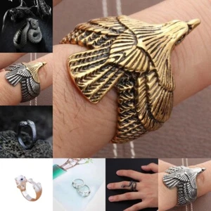 Anillo de serpiente con cola de moda talla única anillo de pareja estilo punk oscuro ajustable - Imagen 1 de 24