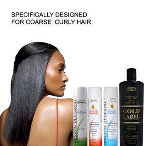 GOLD Keratin Hair Blowout Treatment 4pc XL KIT Specifically for African Hair USA - Picture 1 of 12