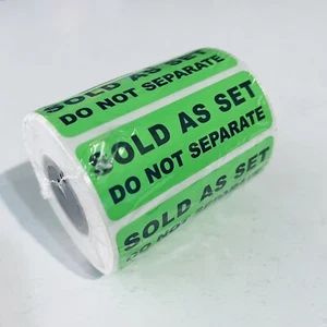 Sold as a Set Do Not Separate Labels Stickers 3" X 1" Fluorescent Green 1 X 500 - Picture 1 of 3