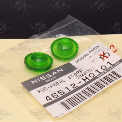 46512-H0101  New Genuine OEM NISSAN INFINITI Green Rubber Pedal Stopper Set Of 2 - Image 1 of 4