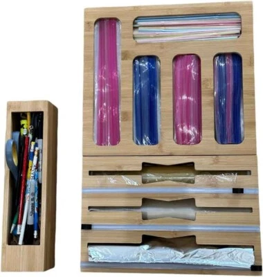 LWC Kitchen Drawer Organizer - 9 in 1 Bamboo Kitchen - Image 1 of 4