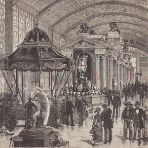 Exposition Universelle - Le vestibule d'honneur - - Gravure de presse 1878 - Picture 1 of 2