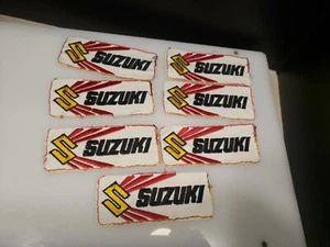 Vintage 1980’s Suzuki Motorcycle Patches 5x2 Original lot of 7. unused. - Picture 1 of 5