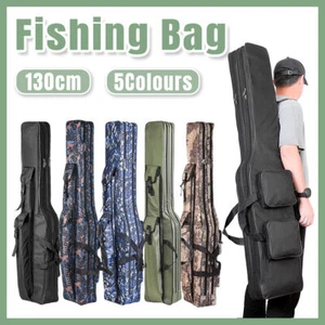 130cm Big Belly Fishing Tackle Bag Rod Storage Carry Case Outdoor Fishing Bag - Picture 1 of 29