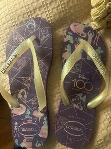Disney 100 Years Flip Flops for Adults by Havaianas Size 39-40 - Picture 1 of 3