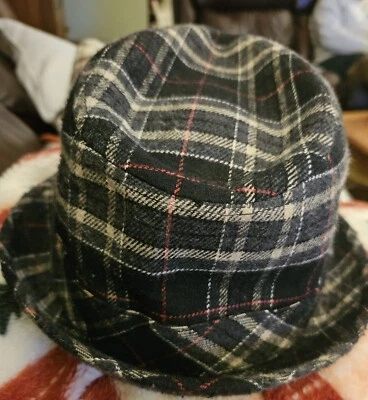 Polo EE. UU. ASSN U.S.  Sombrero cubo Fedora vintage a cuadros 80 % algodón 20 % poliéster  Foto 1 de 4