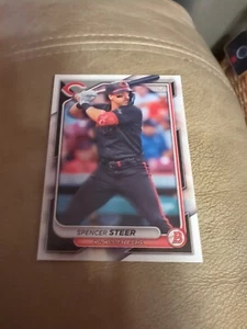 2024 Bowman Base #3 Spencer Steer - Cincinnati Reds - Picture 1 of 2