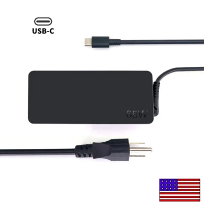 65W Laptop Charger Type C USB-C AC Adapter for Lenovo/Dell/Asus/MacBook Pro &Air - Image 1 of 4