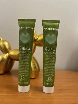 Nuevo Lote 2 Mascarillas Naturtint Quinoa Cuidado del Cabello Color Brillo 50 ml 1.69 fl oz Foto 1 de 3
