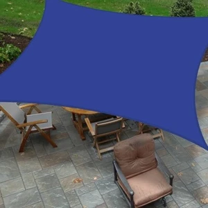 Parasol de jardín vela toldo UV protector solar patio toldo cubierta rectangular 4x3m azul - Imagen 1 de 2