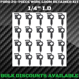 1969+ Ford Econoline Van Interior Engine Harness Wire Loom Clip Retainers 1/4"  - Picture 1 of 2