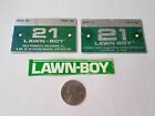 (2) Lawn-Boy Commercial Mower Original ID Plate Badge Tags Model 8237 &  R8237