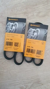 CONTITECH KEILRIEMEN KEILRIPPENRIEMEN 4PK750 + CONTITECH 4PK780 Keilrippenrie - Bild 1 von 2