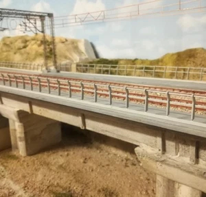 parapetto ringhiera plastico ferroviario diorama h0 - Imagen 1 de 3