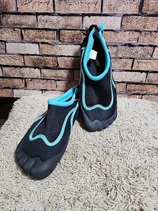 Lifeguard 5 Finger Toe Water Shoes WM'S Size9-10 Black Aqua Outdoor 5621 - Picture 1 of 8