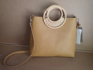 Neu Antik Kraft Handtasche Vegan Rattan Ringelblume Griff Schultergurt Accessoire Tasche - Bild 1 von 9
