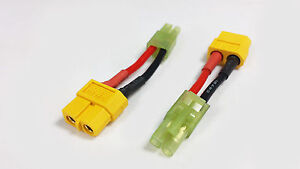 XT60 Female To Mini Tamiya Male Charge Battery Lead Adapter Airsoft AR Drone
