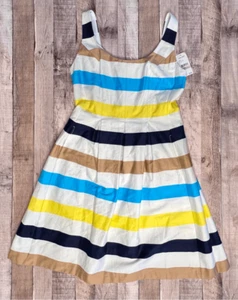 Neu mit Etikett Nine West Shanti blau bunt gestreift ärmelloses Kleid Gr. 6 - Bild 1 von 16