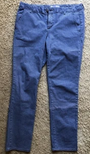 Vince Relaxed Trouser Pants Womens Blue Gray Stripe Tapered Stretch Size 30 - Picture 1 of 4