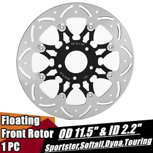 For Harley 11.5" Front Brake Rotor Floating Disc Softail Dyna Sportster Touring - Foto 1 di 8