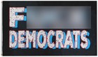 3x5 F Democrats Black Distressed Premium 100D Woven Poly Nylon 3'x5' Flag Banner