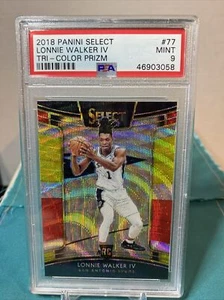 2018 Select Concourse Tri-Color Prizm Lonnie Walker IV #77 PSA 9 MINT Rookie RC - Picture 1 of 2