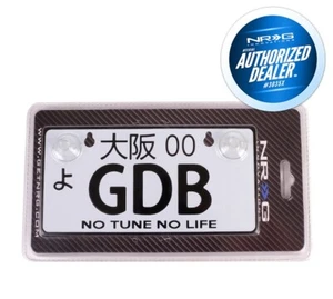 NRG Aluminum Mini License Plate w/ Suction Cups 3"H x 6"W - GDB - Picture 1 of 1