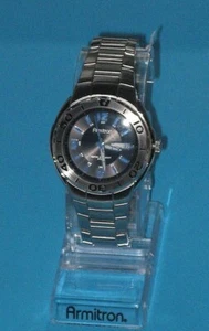 Men's ARMITRON 20/4273 Watch  New in Box Stainless Steel Black Face - Picture 1 of 2