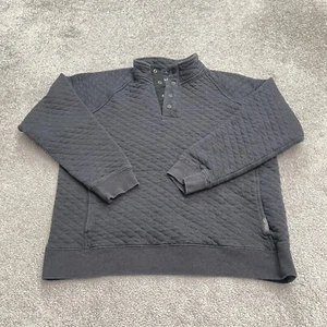 Eddie Bauer Stepppullover 1/4 Druckknopfleiste Herren dunkelgrau Taschen Outdoor - Bild 1 von 11