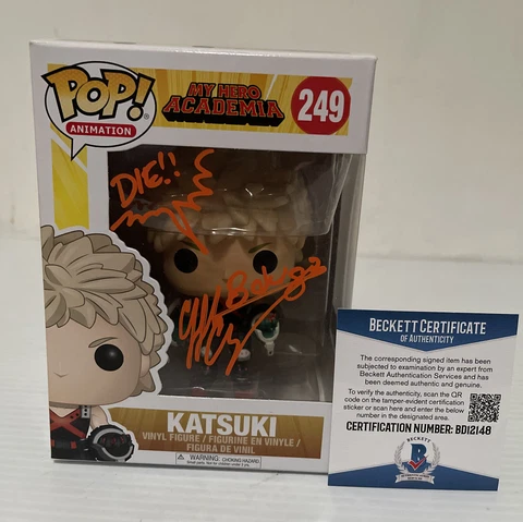 Clifford Chapin Signed Katsuki Bakugo 249 My HERO ACADEMIA Funko Pop BECKETT 6 Cover