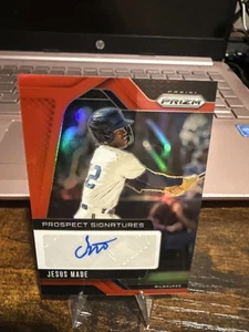 Jesus Made 2025 Panini Prizm AUTO /99 Red Prospect Signatures Brewers - Picture 1 of 2