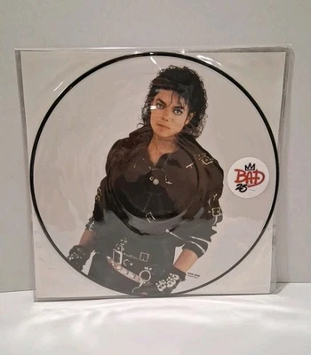 Michael Jackson Bad 25th Anniversary Picture Vinyl Album, Produced Quincy Jones - Image 1 of 4