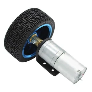 Electric with 6V DC wheel for robot, car - wheel diameter: 65 mm - Picture 1 of 15