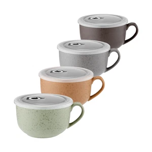 Ladelle Microwave Mug/Cup - Reactive Series - Porcelain Soup Mug w/  Silicon Lid - Picture 1 of 6