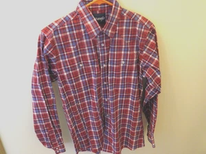 Wrangler Boys XL Pearl Snap Long Sleeve Plaid Western Shirt Worn for Competition - Picture 1 of 3