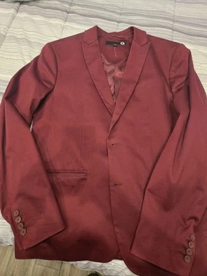 GUESS Fulham Burgundy Velvet Jacket Sport Coat Blazer Mens Small NWT - Image 1 of 3