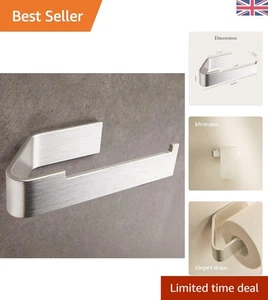 Moderner selbstklebender Toilettenpapierhalter gebürstetes Silber - Wandhalterung ohne Bohren... - Bild 1 von 10