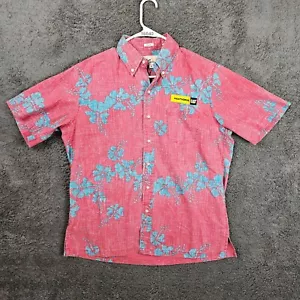 Reyn Spooner Hemd Herren Größe Medium rot Blumenmuster Hawaii Hawthorne Katze Knopfleiste - Bild 1 von 10