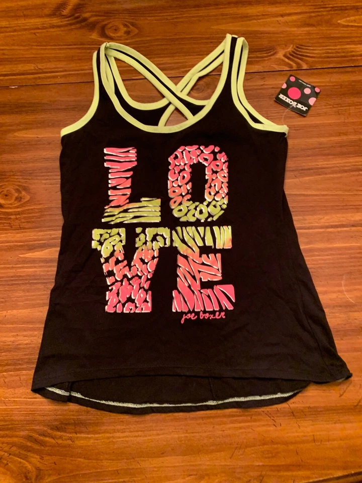 MUJER JOE BOXER NEGRO "LOVE JOE BOXER" YOGA TANK TALLA PEQUEÑA NUEVO CON ETIQUETAS NUEVO CON ETIQUETAS Foto 1 de 3