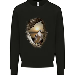 Peregrine Falcon Birds of Prey Kids Sweatshirt Jumper - Picture 1 of 3