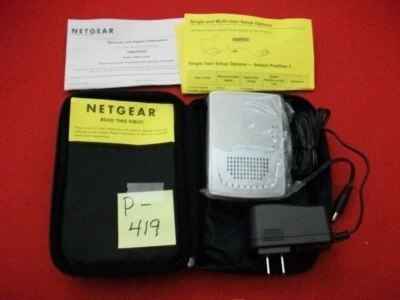 NETGEAR 54 Mbps WIRELESS TRAVEL ROUTER BUNDLE #WGR101 W/ POWER SUPPLY & INSTR. - Image 1 of 3