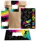 Einladungskarten Trampolin mit Umschlgen Jump Party Karten inkl Tten Aufkleber