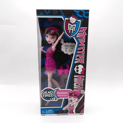 2012 Monster High Dead Tired Draculaura Doll Mattel X4514NRFB - Image 1 of 4