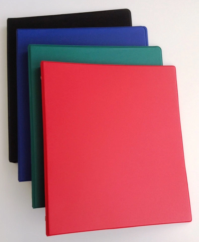 Assorted Colors of Vinyl 3-Ring Binders, 1/2-Inch, for 8.5" x 11" Sheets, 4 pack - Image 1 of 1