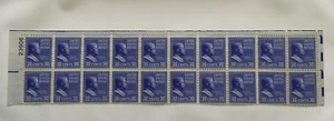 #830 30c Plate block of 20 Stamps Theodore Roosevelt 1938 Presidential MNH OG - Picture 1 of 1