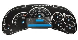 2003 2004 2005 Cadillac Escalade GAS BLACK Face Overlay 7 Gauge Cluster LED - Picture 1 of 1